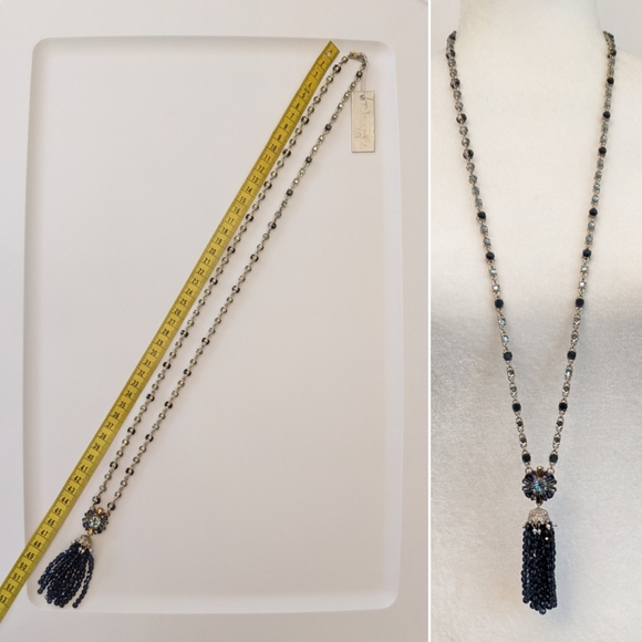 MARCHESA *NWT* Celestial Pendant Beaded Tassel Necklace - Picture 15 of 16